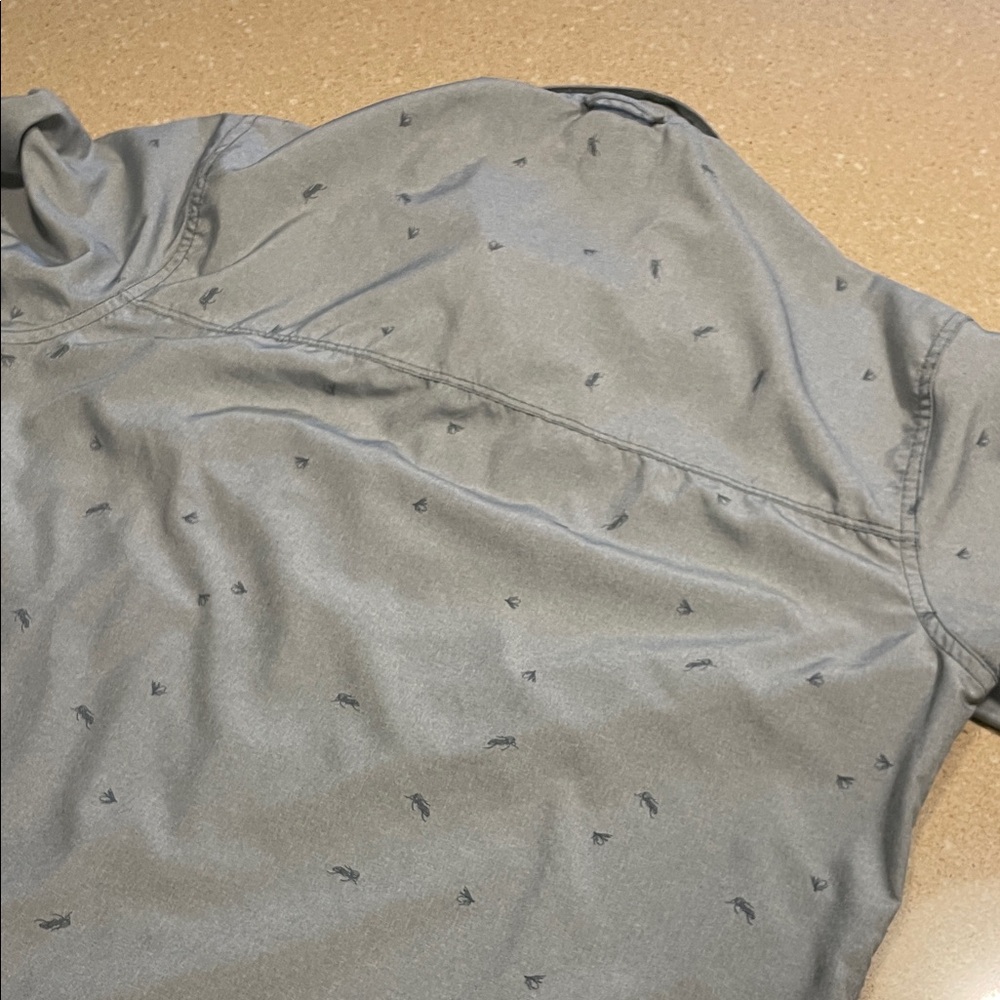 Simms Gray Patterned Button Down Shirt - image 8
